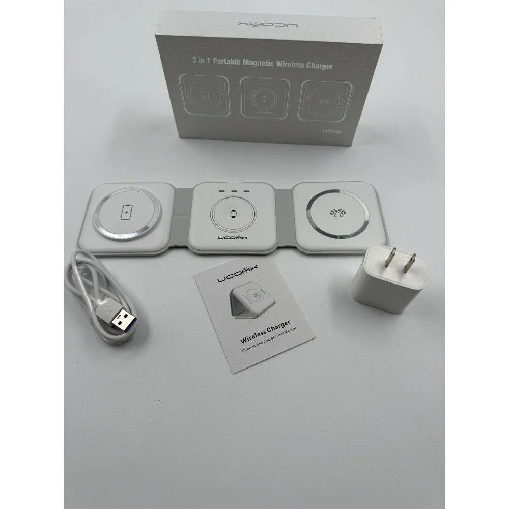 UCOMX Nano‎ 3 in 1 Wireless Charger for iPhone,Magnetic Foldable 3 in 1 Charging